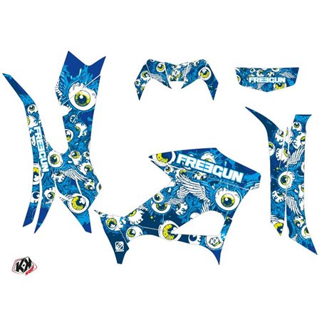 Kit Déco Quad Freegun Eyed Yamaha 700-708 Grizzly Bleu (2016-2021)
