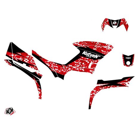 Kit Déco Quad Predator Yamaha 450 Kodiak Noir Rouge (2018-2023)
