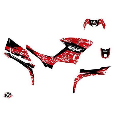 Kit Déco Quad Predator Yamaha 450 Kodiak Noir Rouge (2018-2023)