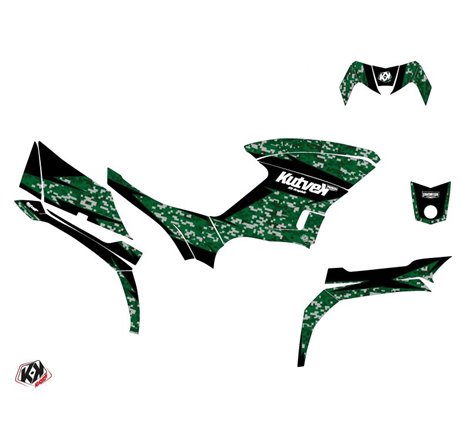 Kit Déco Quad Predator Yamaha 450 Kodiak Noir Vert (2018-2023)