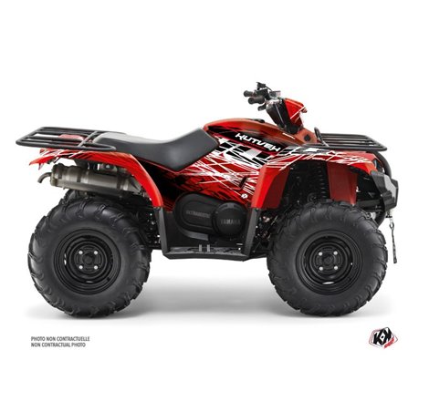Kit Déco Quad Eraser Yamaha 450 Kodiak Rouge Blanc (2018-2023)