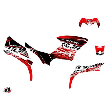 Kit Déco Quad Eraser Yamaha 450 Kodiak Rouge Blanc (2018-2023)