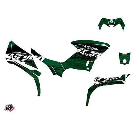 Kit Déco Quad Eraser Yamaha 450 Kodiak Noir Vert (2018-2023)