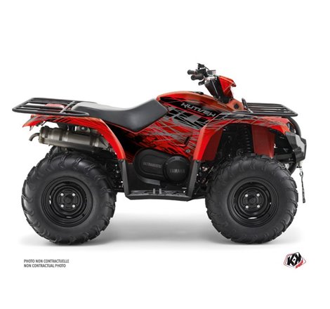 Kit Déco Quad Eraser Yamaha 450 Kodiak Rouge Gris (2018-2023)