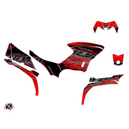 Kit Déco Quad Eraser Yamaha 450 Kodiak Rouge Gris (2018-2023)