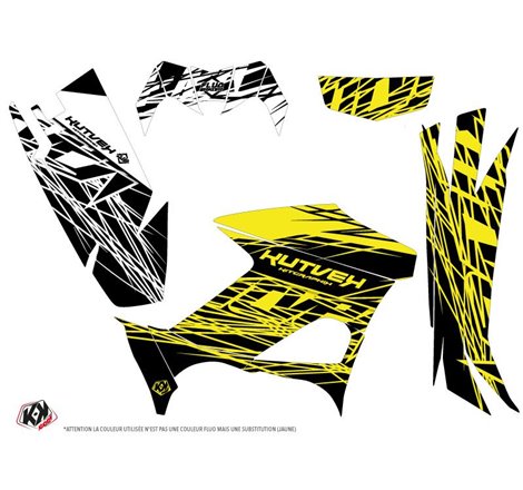 Kit Déco Quad Eraser Fluo Yamaha 700-708 Kodiak Jaune (2016-2023)