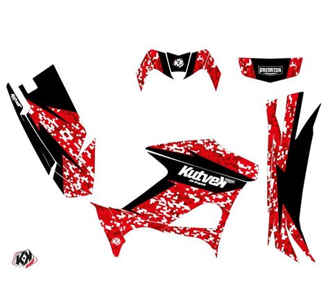 Kit Déco Quad Predator Yamaha 700-708 Kodiak Rouge (2016-2023)