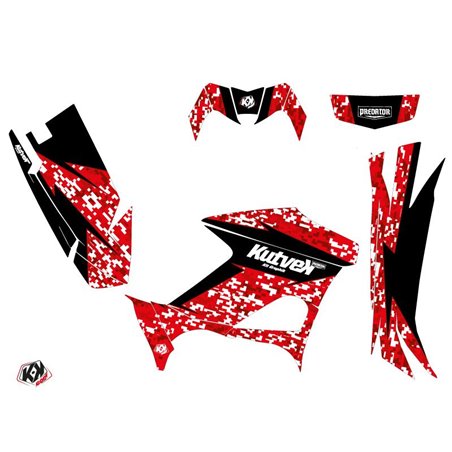 Kit Déco Quad Predator Yamaha 700-708 Kodiak Rouge (2016-2023)