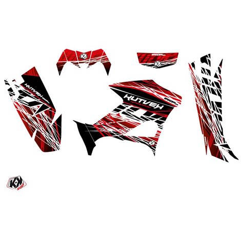 Kit Déco Quad Eraser Yamaha 700-708 Kodiak Rouge Blanc (2016-2023)
