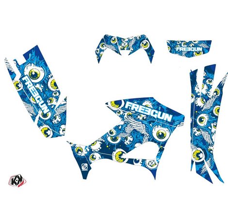 Kit Déco Quad Freegun Eyed Yamaha 700-708 Kodiak Bleu (2016-2023)