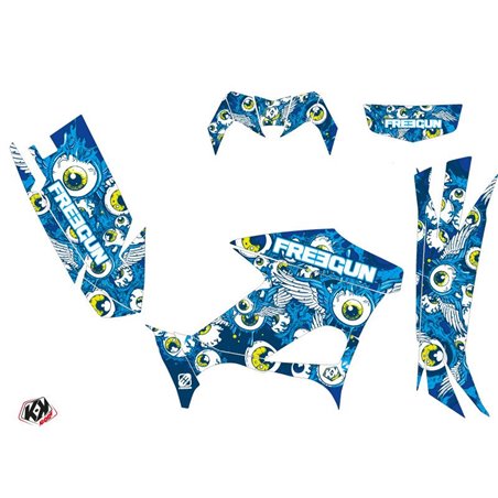 Kit Déco Quad Freegun Eyed Yamaha 700-708 Kodiak Bleu (2016-2023)