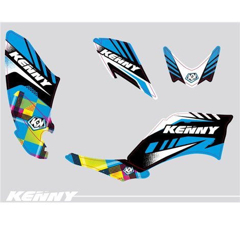 Kit Déco Quad Kenny Yamaha 250 Raptor Bleu (2008-2014)