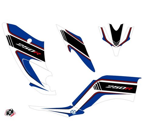 Kit Déco Quad Corporate Yamaha 250 Raptor Bleu (2008-2014)