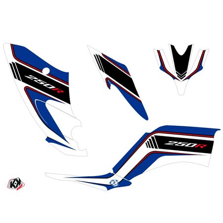 Kit Déco Quad Corporate Yamaha 250 Raptor Bleu (2008-2014)