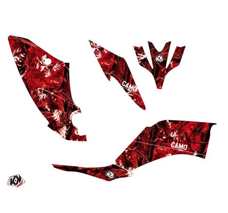 Kit Déco Quad Camo Yamaha 250 Raptor Rouge (2008-2014)