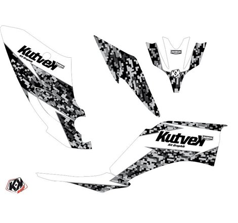 Kit Déco Quad Predator Yamaha 250 Raptor Blanc (2008-2014)