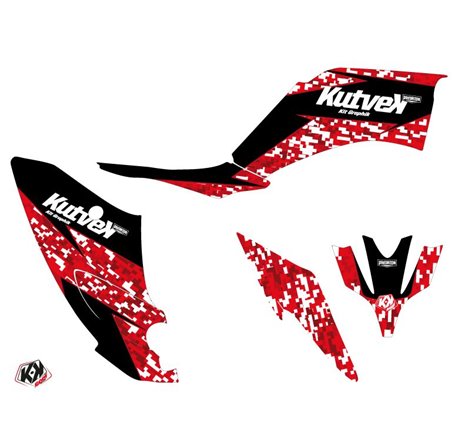 Kit Déco Quad Predator Yamaha 250 Raptor Rouge (2008-2014)