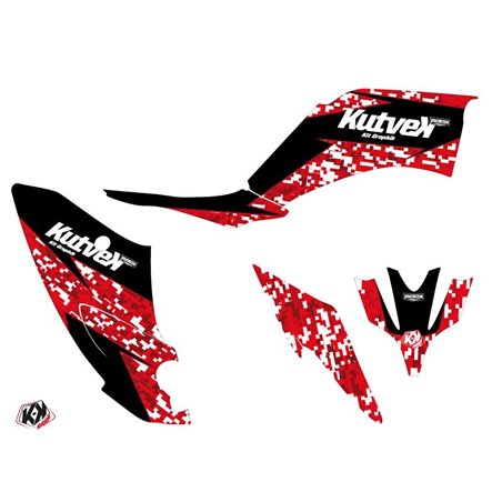 Kit Déco Quad Predator Yamaha 250 Raptor Rouge (2008-2014)