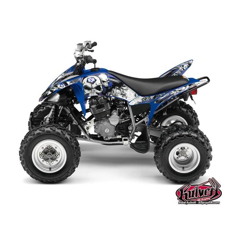 Kit Déco Quad Trash Yamaha 250 Raptor Noir Bleu (2008-2014)