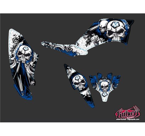 Kit Déco Quad Trash Yamaha 250 Raptor Noir Bleu (2008-2014)