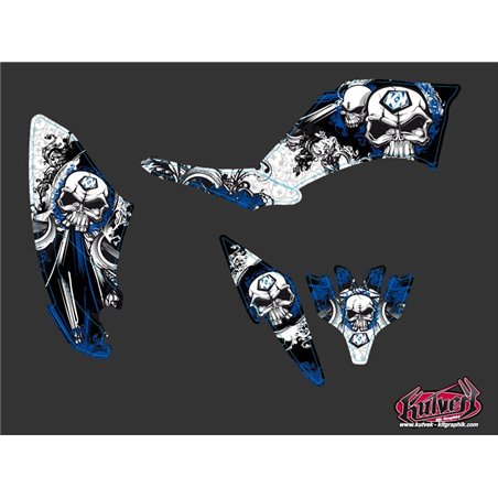 Kit Déco Quad Trash Yamaha 250 Raptor Noir Bleu (2008-2014)