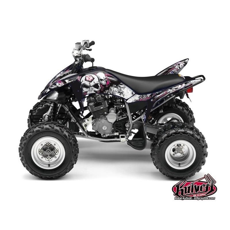 Kit Déco Quad Trash Yamaha 250 Raptor Noir Rose (2008-2014)