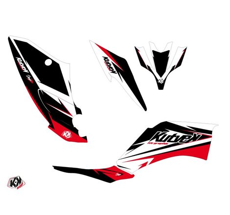 Kit Déco Quad Stage Yamaha 250 Raptor Noir Rouge (2008-2014)