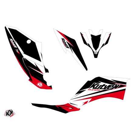 Kit Déco Quad Stage Yamaha 250 Raptor Noir Rouge (2008-2014)