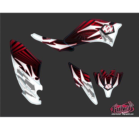 Kit Déco Quad Graff Yamaha 250 Raptor Rouge (2008-2014)
