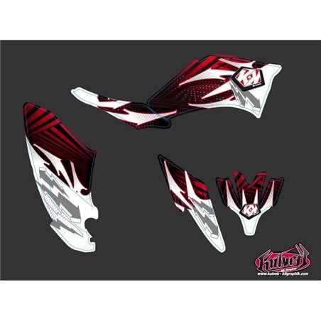 Kit Déco Quad Graff Yamaha 250 Raptor Rouge (2008-2014)