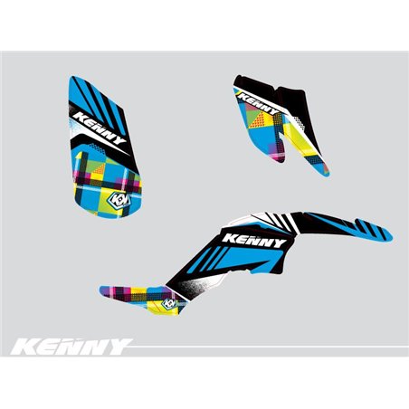 Kit Déco Quad Kenny Yamaha 350 Raptor Bleu (2005-2015)