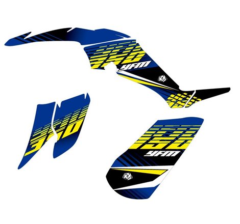 Kit Déco Quad Flow Yamaha 350 Raptor Jaune (2005-2015)