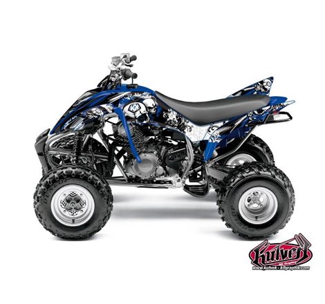 Kit Déco Quad Trash Yamaha 350 Raptor Noir Bleu (2005-2015)