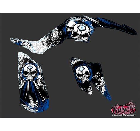 Kit Déco Quad Trash Yamaha 350 Raptor Noir Bleu (2005-2015)