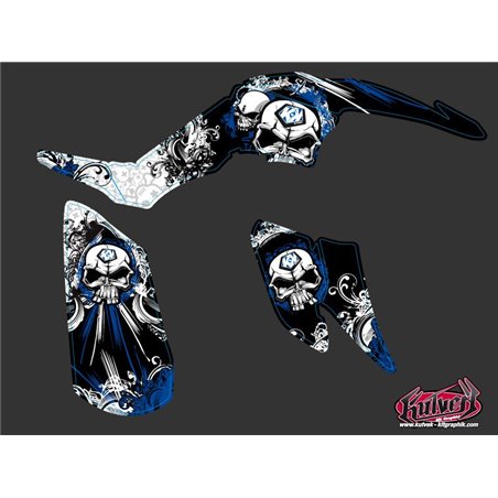 Kit Déco Quad Trash Yamaha 350 Raptor Noir Bleu (2005-2015)