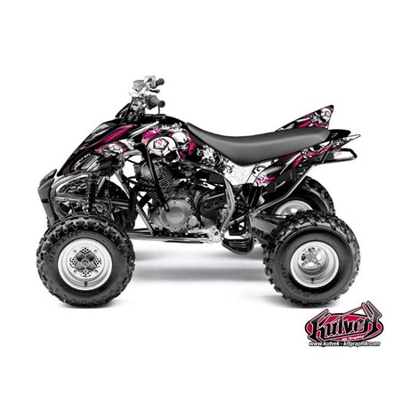 Kit Déco Quad Trash Yamaha 350 Raptor Noir Rose (2005-2015)