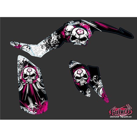 Kit Déco Quad Trash Yamaha 350 Raptor Noir Rose (2005-2015)