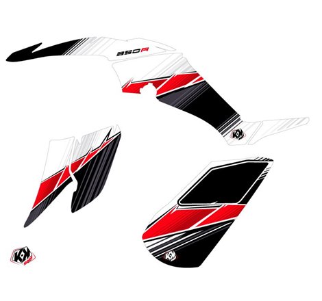 Kit Déco Quad Stripe Yamaha 350 Raptor Rouge (2005-2015)