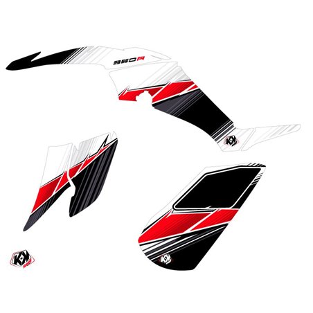 Kit Déco Quad Stripe Yamaha 350 Raptor Rouge (2005-2015)