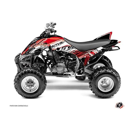 Kit Déco Quad Eraser Yamaha 350 Raptor Rouge Blanc (2005-2015)