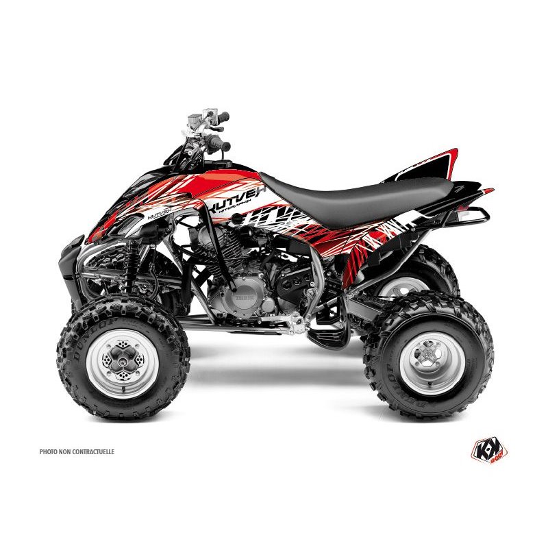 Kit Déco Quad Eraser Yamaha 350 Raptor Rouge Blanc (2005-2015)