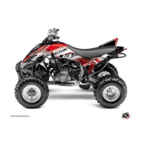 Kit Déco Quad Eraser Yamaha 350 Raptor Rouge Blanc (2005-2015)