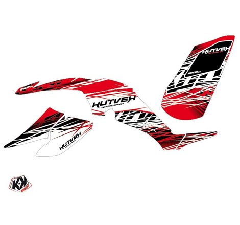 Kit Déco Quad Eraser Yamaha 350 Raptor Rouge Blanc (2005-2015)