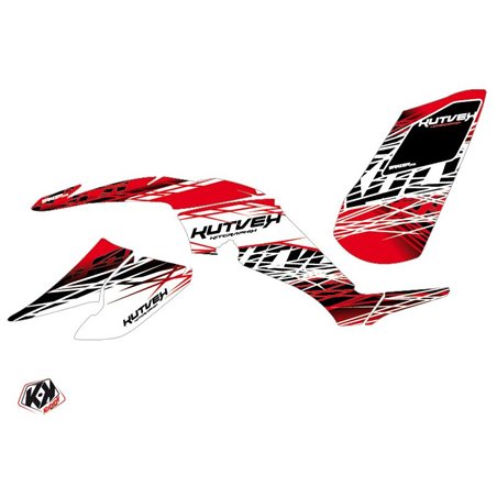 Kit Déco Quad Eraser Yamaha 350 Raptor Rouge Blanc (2005-2015)