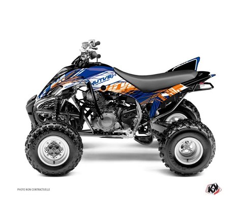 Kit Déco Quad Eraser Yamaha 350 Raptor Bleu Orange (2005-2015)
