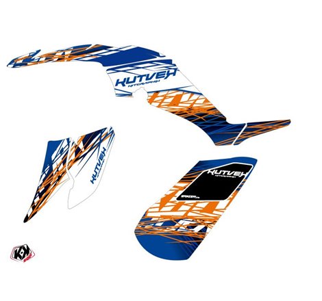 Kit Déco Quad Eraser Yamaha 350 Raptor Bleu Orange (2005-2015)