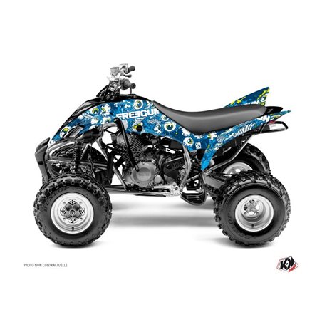 Kit Déco Quad Freegun Eyed Yamaha 350 Raptor Bleu (2005-2015)