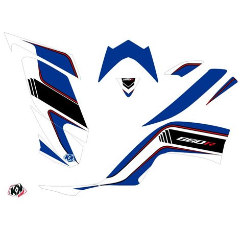Kit Déco Quad Corporate Yamaha 660 Raptor Bleu (2001-2005)