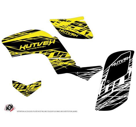 Kit Déco Quad Eraser Fluo Yamaha 660 Raptor Jaune (2001-2005)