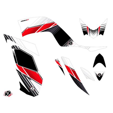 Kit Déco Quad Stripe Yamaha 660 Raptor Rouge (2001-2005)